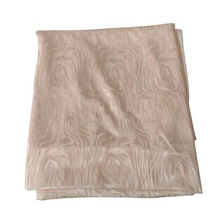 Peach Satin Jacquard Fabric  44" W x 2.5 Yds Zebra Stripe Tonal Vtg 80s